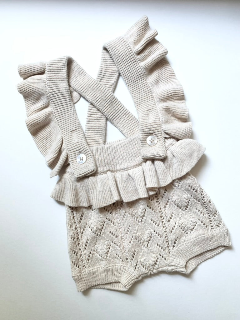 NEW Jamie Kay Pointelle Knit Suspender Romper • 1-2 years – Hip