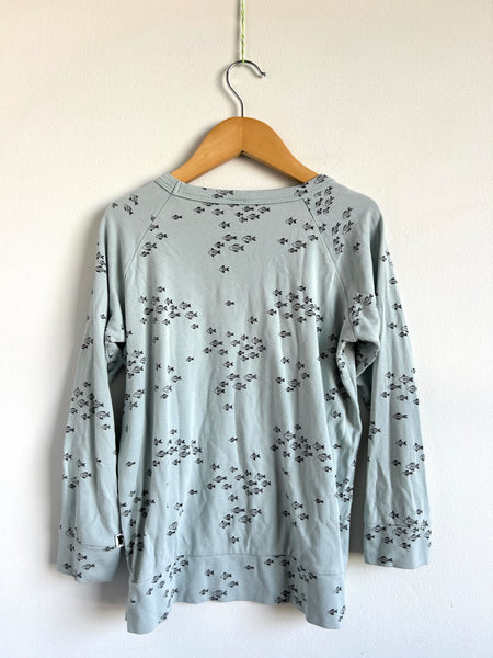 Little and Lively Long Sleeve Light Blue Fish Shirt • 7-8 years