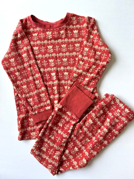 Parade Red Floral PJ Set • 3-4 years