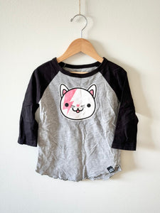 Whistle and Flute Cat Raglan Top • 1-2 years