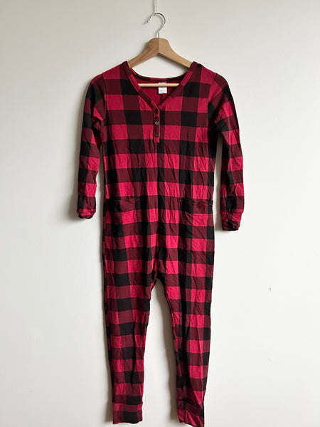 Smash and Tess Red Buffalo Plaid Romper • 12-13 years