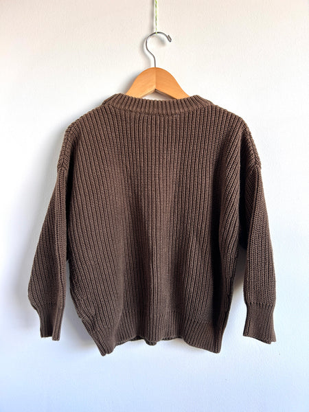 Tiny Trove Knit Brown Sweater • 4-5 years (Large)