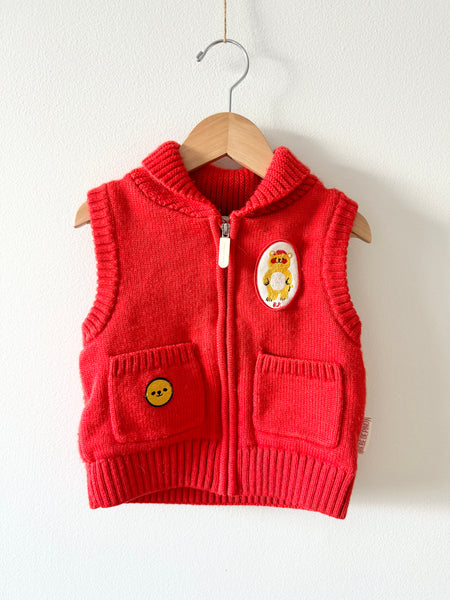 Bebe De Pino Red Wool Vest • 2-4 years