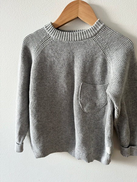 Zara Grey Knit Sweater • 3-4 years