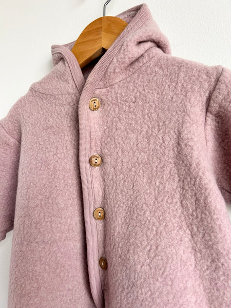 PLAY Engel Wool Pink Button Romper • 3-6 months