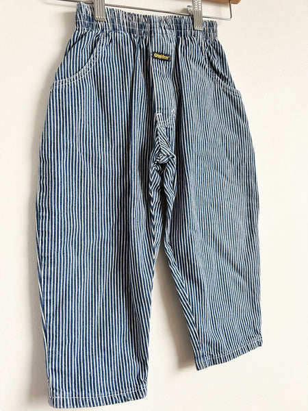 Vintage OshKosh Barrel Leg Striped Elastic Waist Pants • 3-4 years