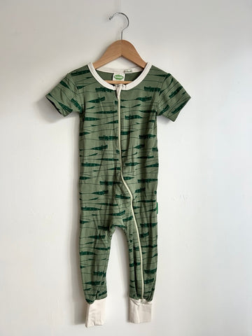 Parade Organics Green Short Sleeve Wondersuit • 18-24 months
