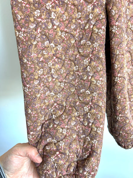 Wheat Kids Brown Floral Winter Suit • 18 months