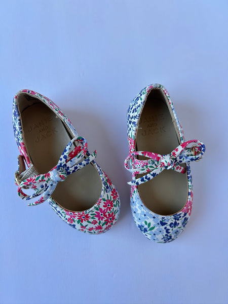 NEW Janie and Jack Tiny Floral Flats • 4c
