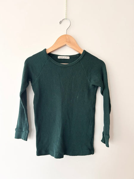 Haven Kids Green Waffle Top • 5-7 years *