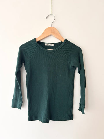 Haven Kids Green Waffle Top • 5-7 years *