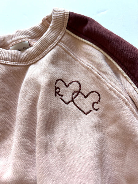 Rylee and Cru 2pc Pink and Marroon 2pc Sweatsuit Set • 2-3 years