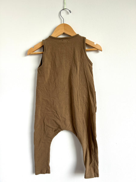 The Simple Folk Tank Brown Tank Romper • 18-24 months
