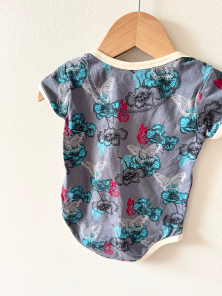 Pact Organic Blue Butterfly Onesie • 6-12 months