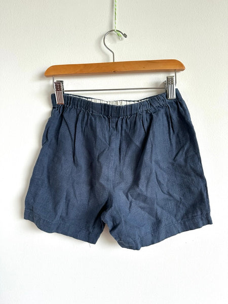 Petits Vilains Blue Linen Shorts • 10-11 years