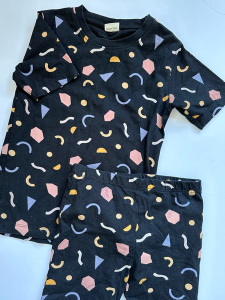 Turtledove London Black 2pc Short and T-Shirt Set • 6-7 years
