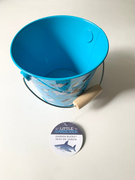 NEW Crocodile Creek Blue Metal Bucket • Toy