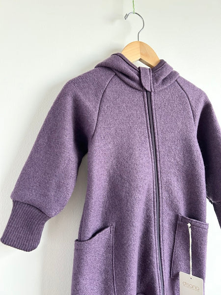 NEW Disana Purple Boiled Wool Zip Bunting Suit • 1-2 years