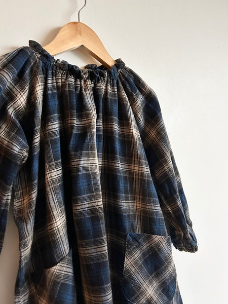 Mi and Bear Blue Plaid Dress • 5-7 years