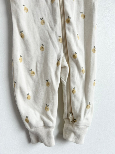 Quincy Mae Lemons Long Sleeve Romper • 0-3 months