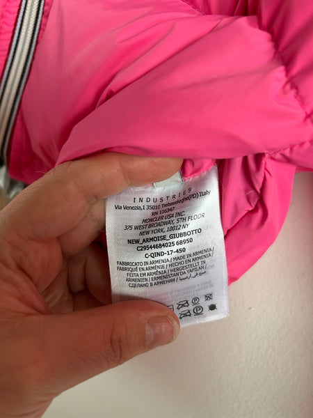 Moncler Backstage Reversible Down Pink and Silver Puffer Jacket • 5-7 years (120cm)