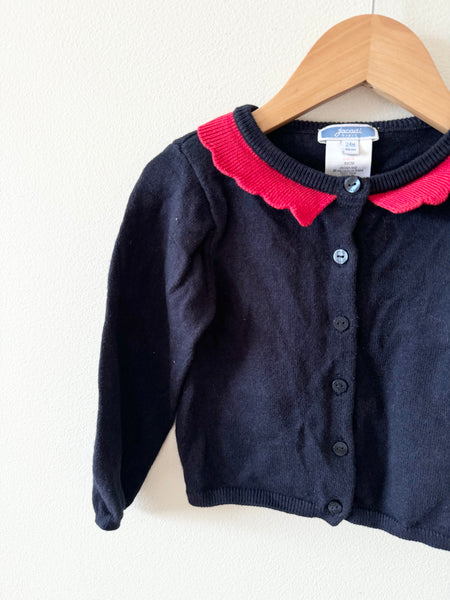 Jacadi Scallopped Collar Cardigan • 1-2 years