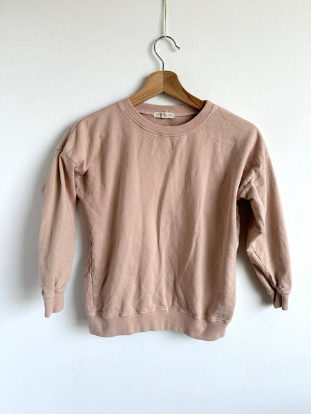 Les Gamins Light Pink Creamy Cotton Sweatshirt • 7-9 years