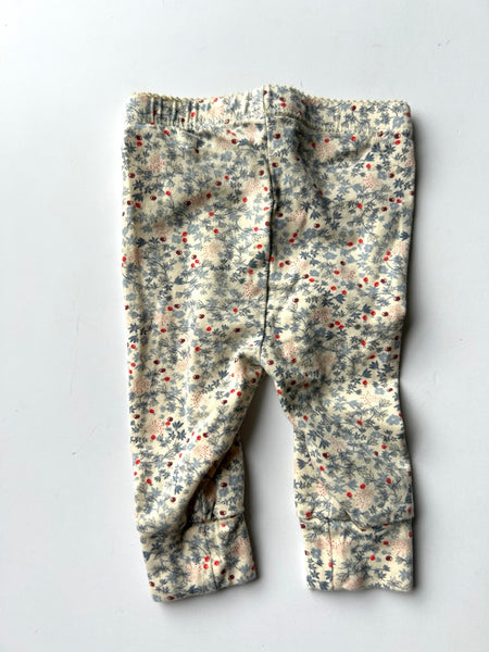 Konges Slojd Tiny Blue Floral Leggings • Newborn