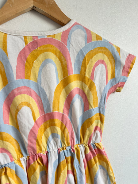 Tea Collection Rainbow Short Sleeve Cotton Dress • 4 years