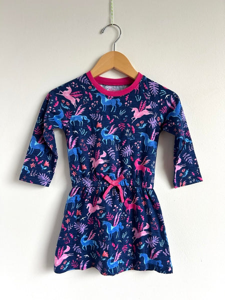 NEW Hatley Cotton Long Sleeve Unicorn Dress • 2-3 years