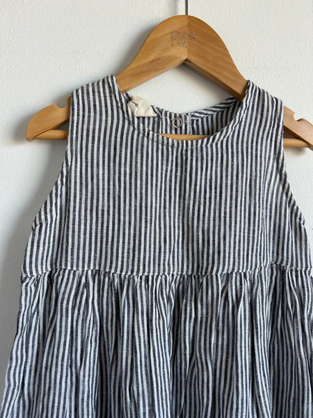 Red Creek Linen Striped Linen Romper • 2-3 years