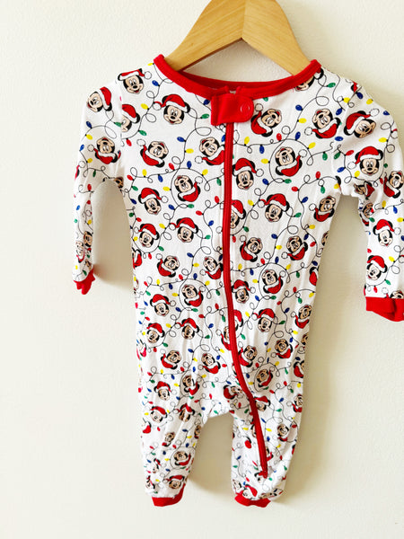 Joe Fresh x Disney Christmas Mickey Zipper Sleeper • 6-12 months