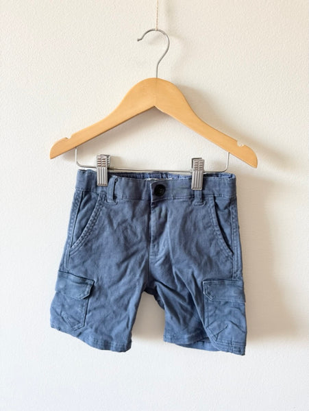 Wheat Blue Cargo Shorts • 4-5 years