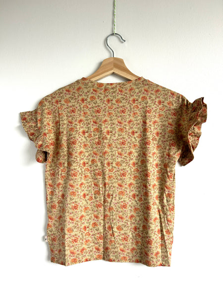 NEW Wheat Ruffle Floral T-Shirt • 8-9 years