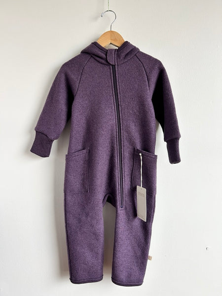 NEW Disana Purple Boiled Wool Zip Bunting Suit • 1-2 years