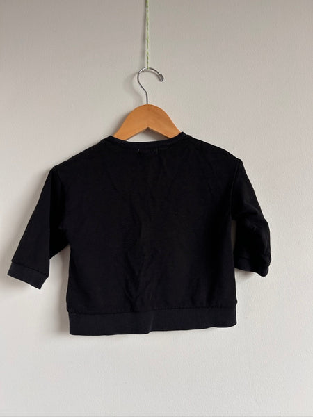 Greige Black Mushroom Bamboo Blend Crewneck • 18-24 months