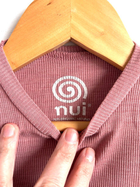 Nui Ribbed Merino/Silk T-Shirt • 2-3 years