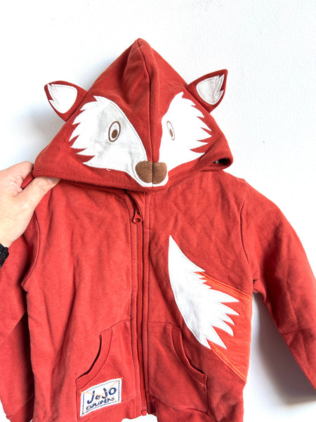 NEW JoJo Maman Bébé Fox Zip Up • 18-24 months