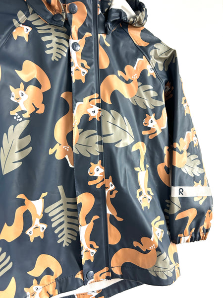 Reima Squirrels Rubberized Rainjacket • 6-7 years