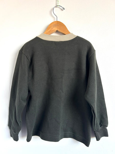 Vintage OshKosh Long Sleeve Thick Cotton Shirt with Plane • 2-3 years