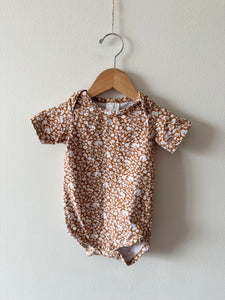 Mebie Baby Brown Floral Onesie • 2 years