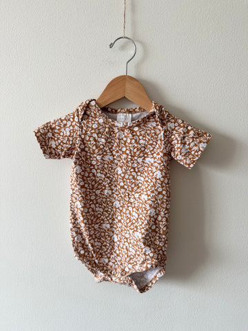 Mebie Baby Brown Floral Onesie • 2 years