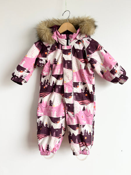 Reima Toddler Waterproof Snowsuit with Furry Hood • 1-2 years (86cm)