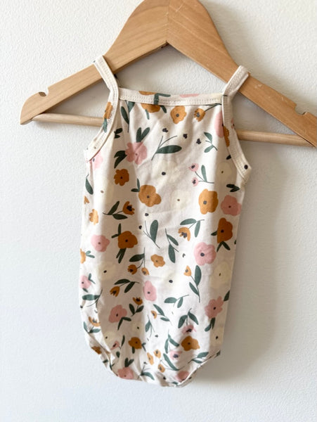 Jax and Lennon Floral Spaghetti Strap Tank Onesie • 0-6 months
