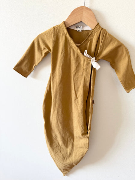 Kidwild Mustard Knot Gown • 0-3 months