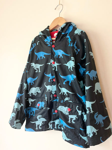 Hatley Dinosaur Lined Blue Rainjacket • 7-8 years