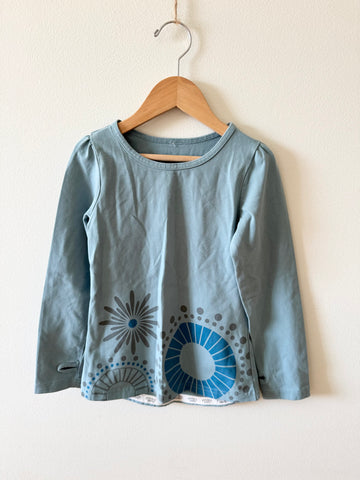 PK Beans Blue Long Sleeve Top • 5-6 years