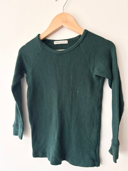 Haven Kids Green Waffle Top • 5-7 years *