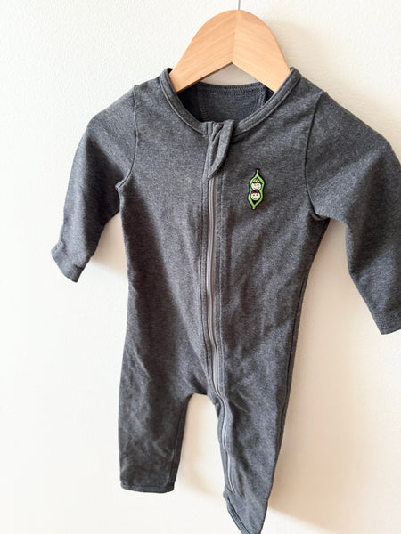 PK Beans Grey Romper • 6-12 months