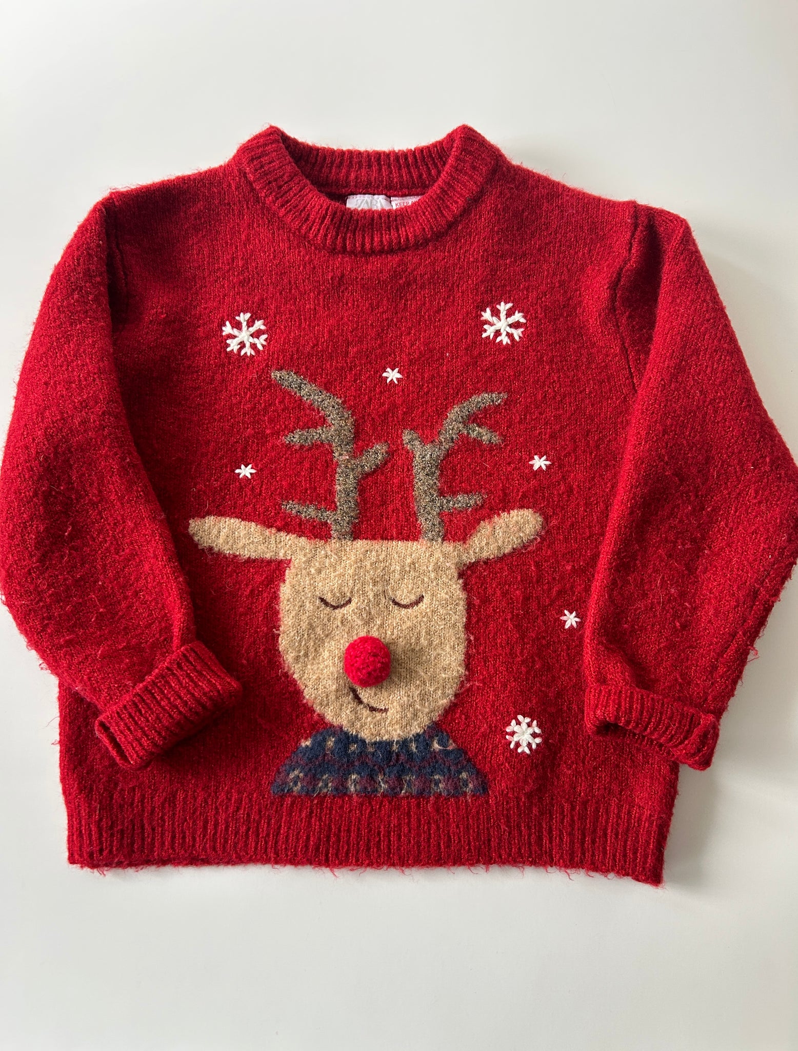 Zara Reindeer Christmas Sweater • 4-5 years